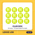 Club box of 24 tubes of padel balls