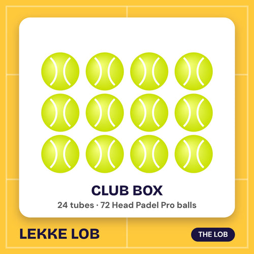 Club box of 24 tubes of padel balls