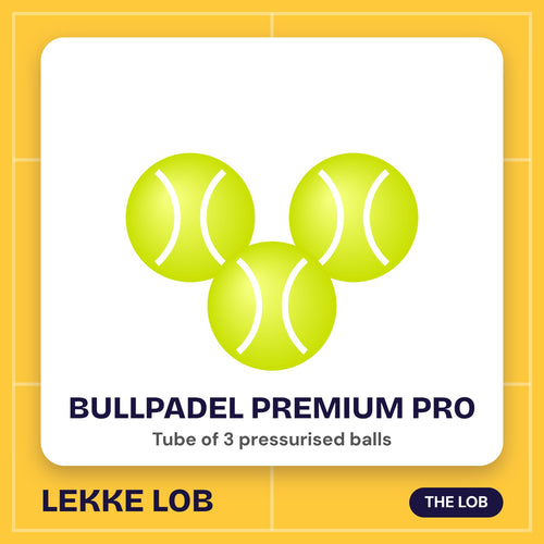 Bullpadel Premium Pro balls, tube of 3