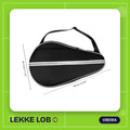 Padel racket cover, black with reflective strip